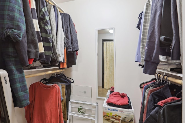 view of walk in closet