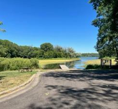 view of road with a water view