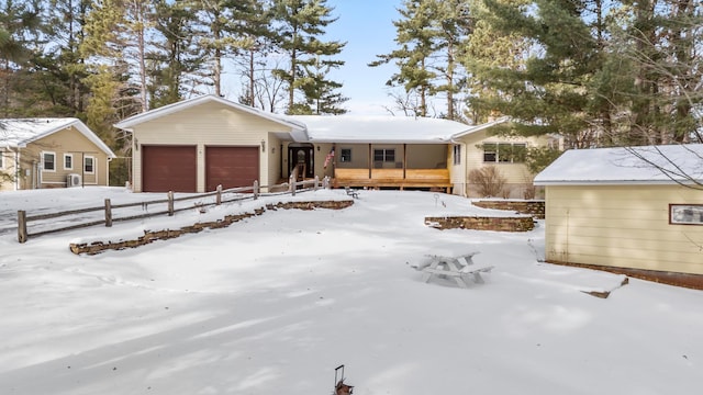 ranch-style house with an attached garage