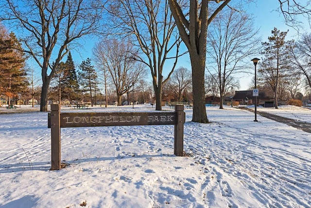 view of snowy yard