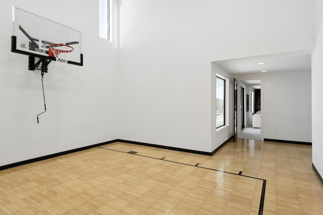 view of basketball court