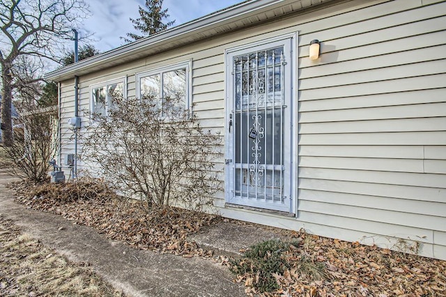 view of doorway to property