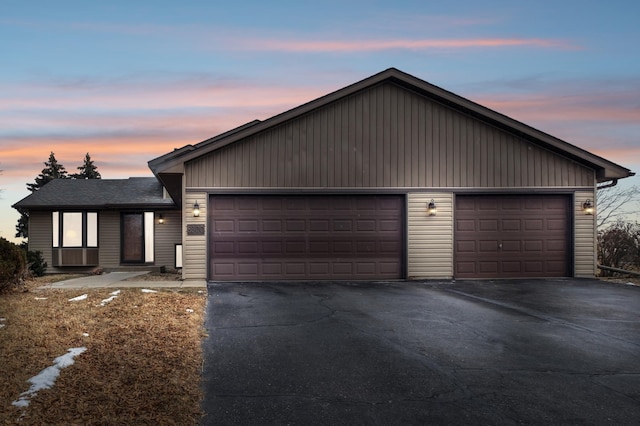 view of front of home featuring a garage