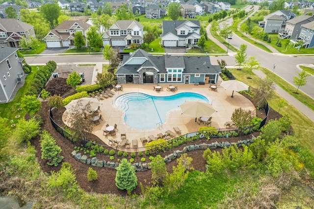 birds eye view of property