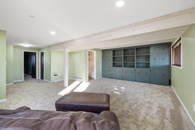 view of carpeted living room