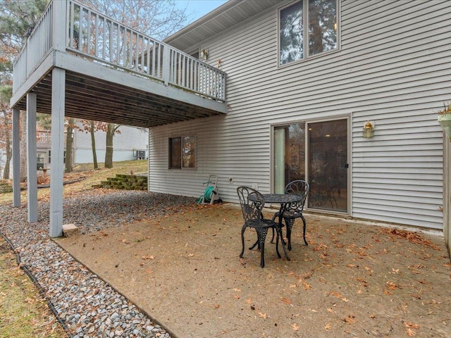 view of patio with a wooden deck