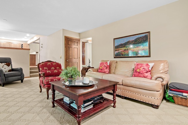 6678 Hemlock Ln N, Maple Grove, MN 55369 - living area featuring light colored carpet and recessed lighting