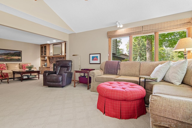 6678 Hemlock Ln N, Maple Grove, MN 55369 - carpeted living area featuring high vaulted ceiling
