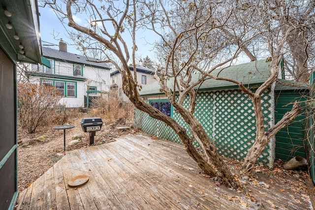 view of wooden deck