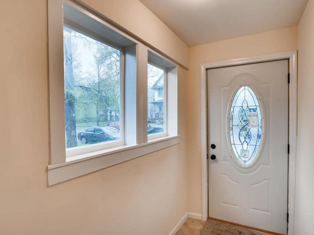 foyer with a healthy amount of sunlight