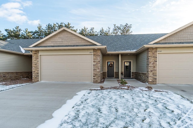 view of front of home featuring a garage