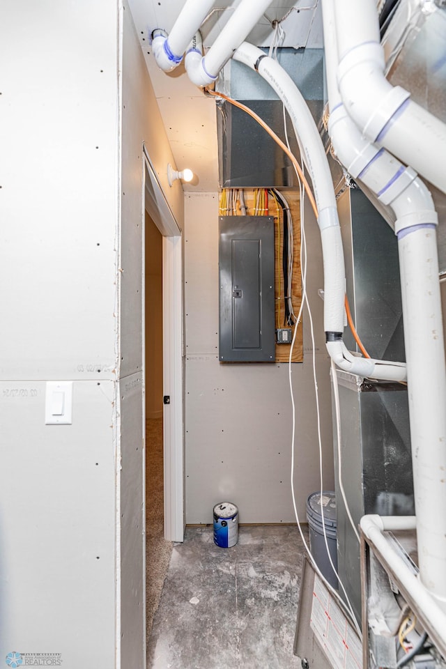 utility room with electric panel