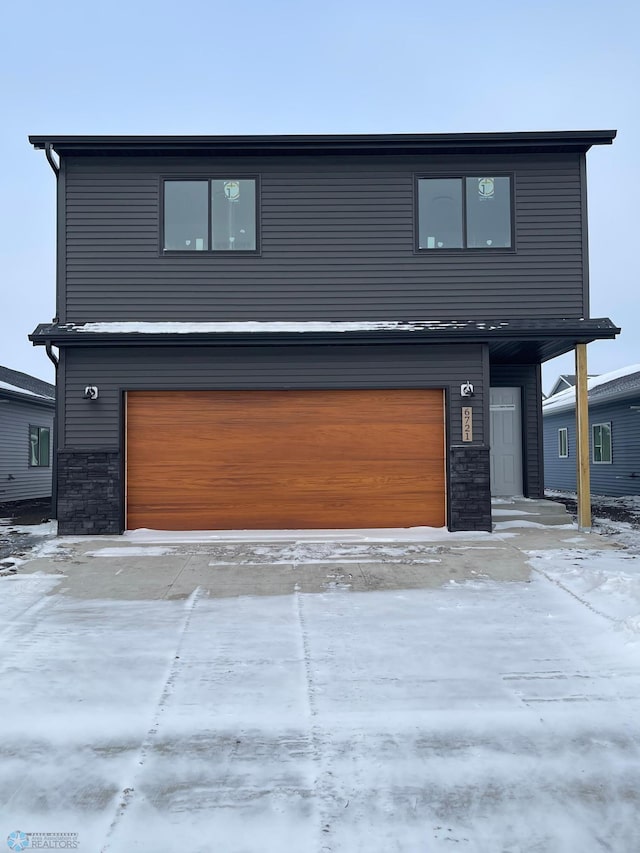 modern home with a garage