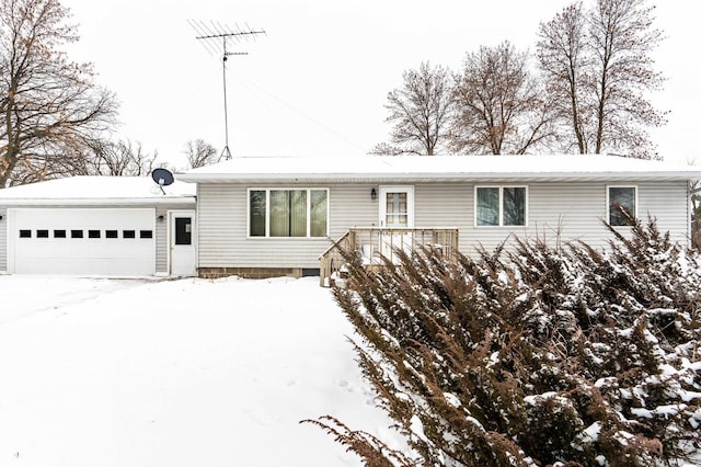 view of front facade with a garage