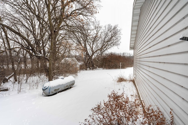 view of snowy yard