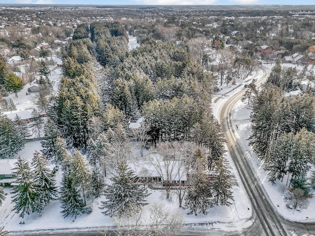 view of snowy aerial view