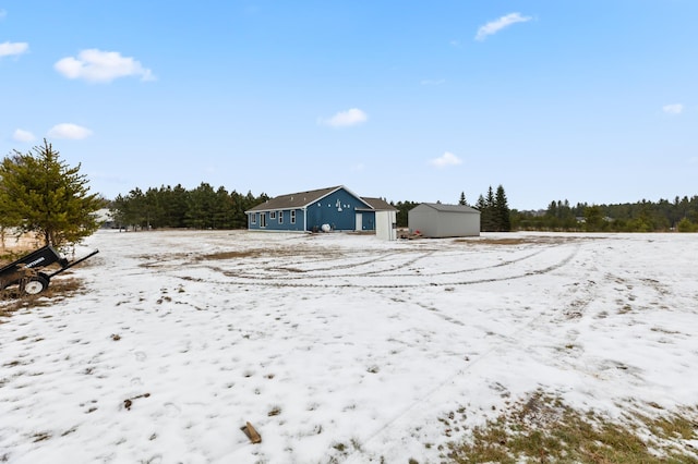 view of snowy yard