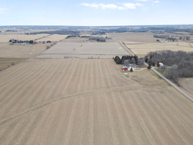 bird's eye view with a rural view