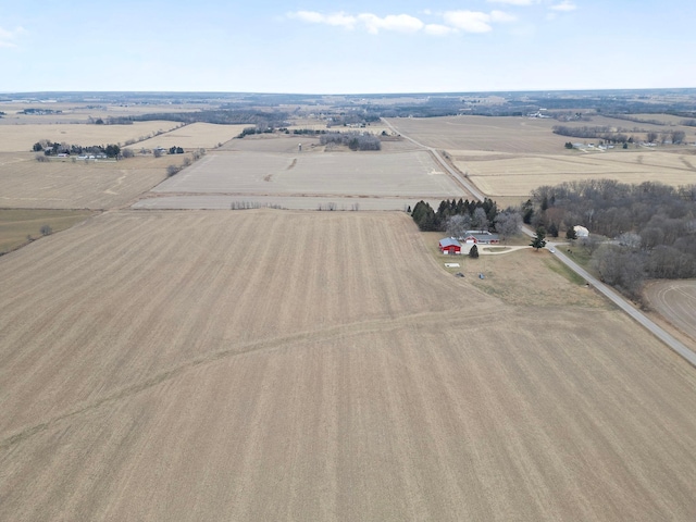 drone / aerial view with a rural view