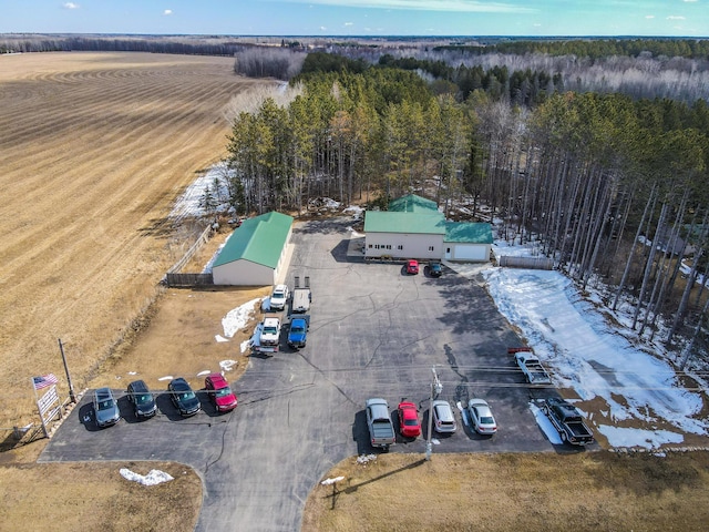 drone / aerial view with a view of trees
