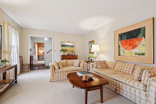 view of carpeted living room