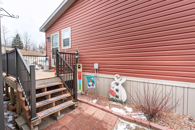 exterior space with a wooden deck