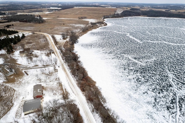 bird's eye view with a rural view