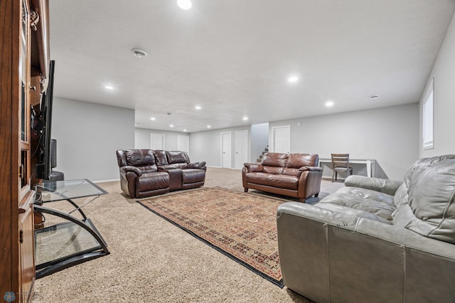 view of carpeted living room