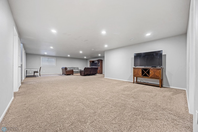 interior space featuring carpet floors