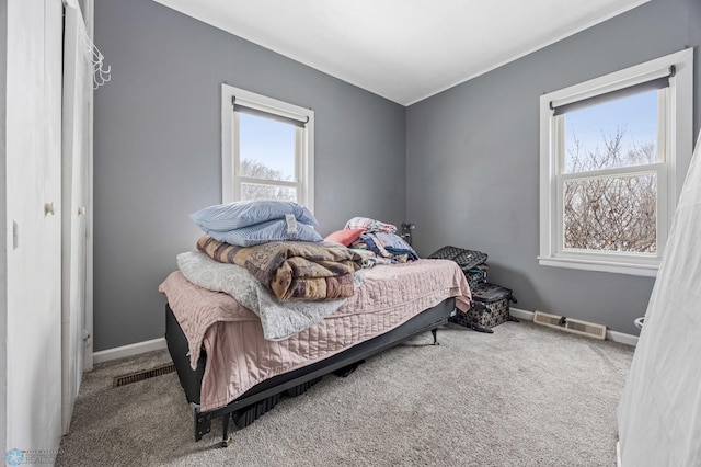 view of carpeted bedroom