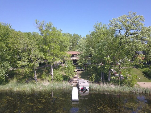 exterior space featuring a water view