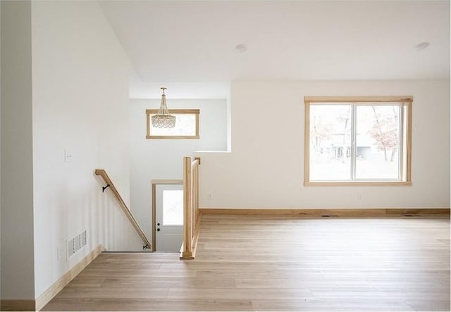 interior space featuring light hardwood / wood-style flooring