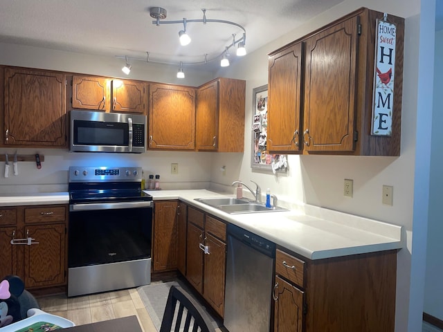 kitchen with stainless steel appliances and sink