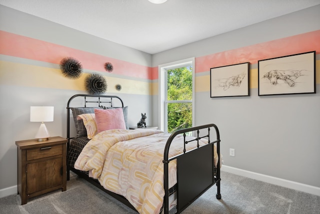 bedroom with carpet floors