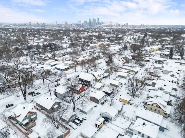 view of snowy aerial view