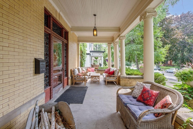 view of patio / terrace featuring covered porch