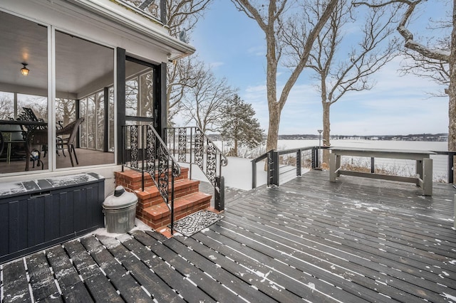 view of wooden deck