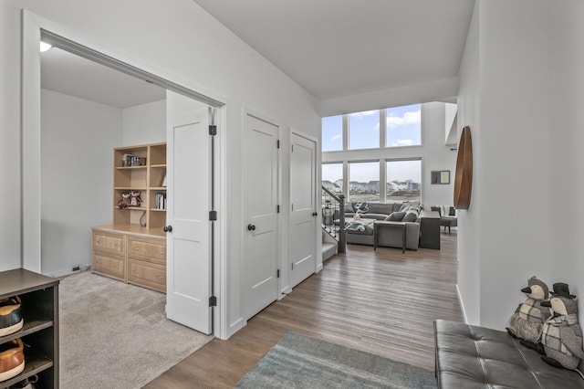 hallway featuring light hardwood / wood-style floors