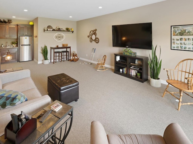 view of carpeted living room