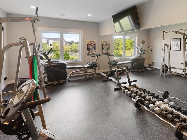 view of workout area