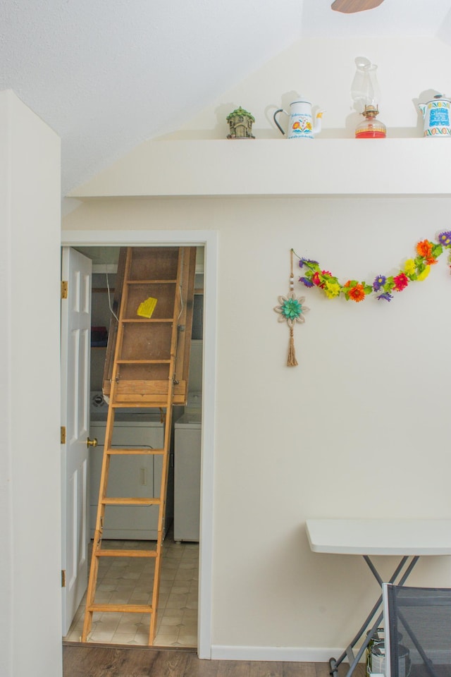 pantry featuring washer / clothes dryer