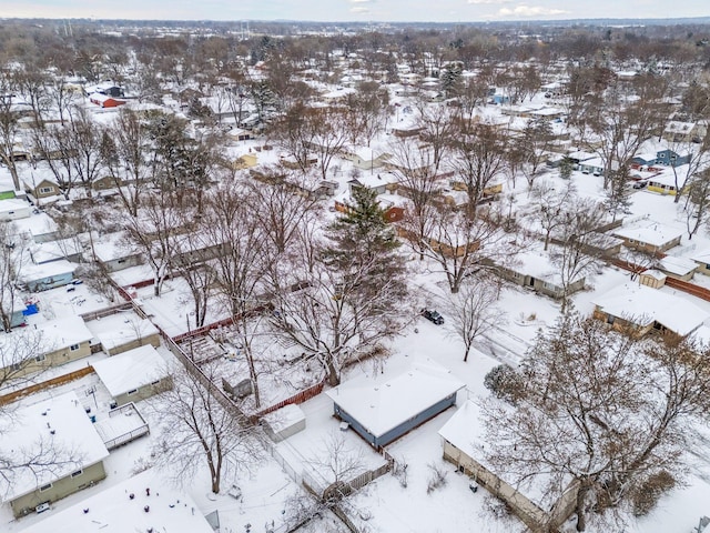 view of snowy aerial view