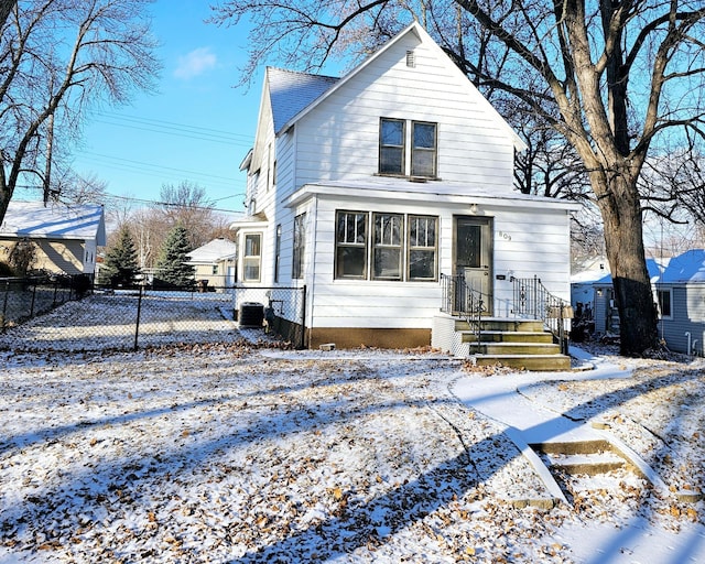 view of property with central AC