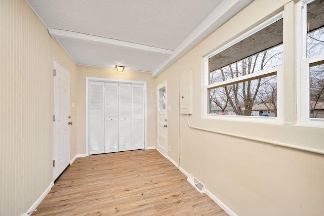 interior space featuring light hardwood / wood-style floors