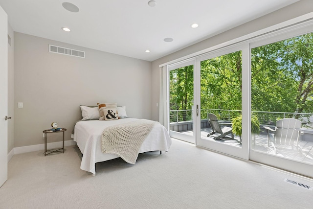 4540 Upton Ave S, Minneapolis, MN 55410 - bedroom with access to outside, carpet, baseboards, and recessed lighting