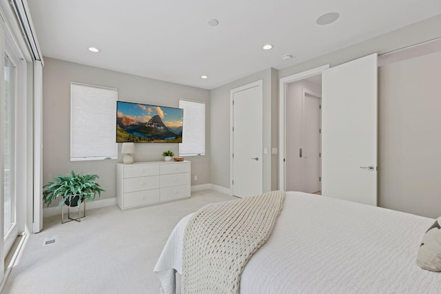 4540 Upton Ave S, Minneapolis, MN 55410 - bedroom with light carpet, baseboards, and recessed lighting