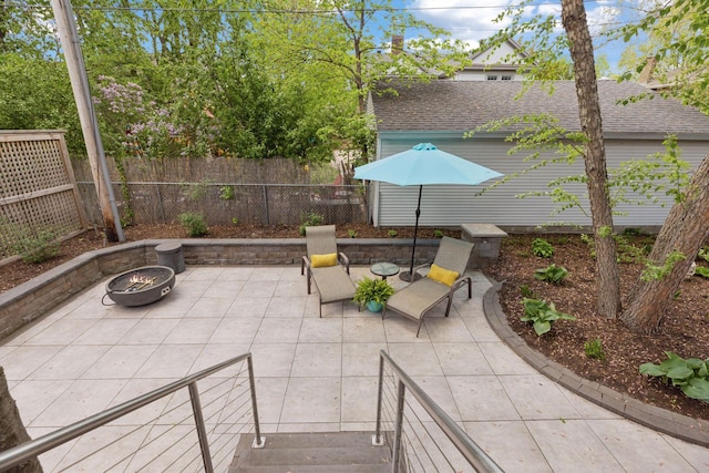 4540 Upton Ave S, Minneapolis, MN 55410 - view of patio with an outdoor fire pit and fence