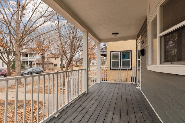 deck with a porch