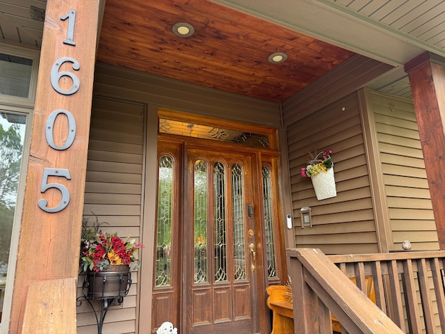 view of doorway to property