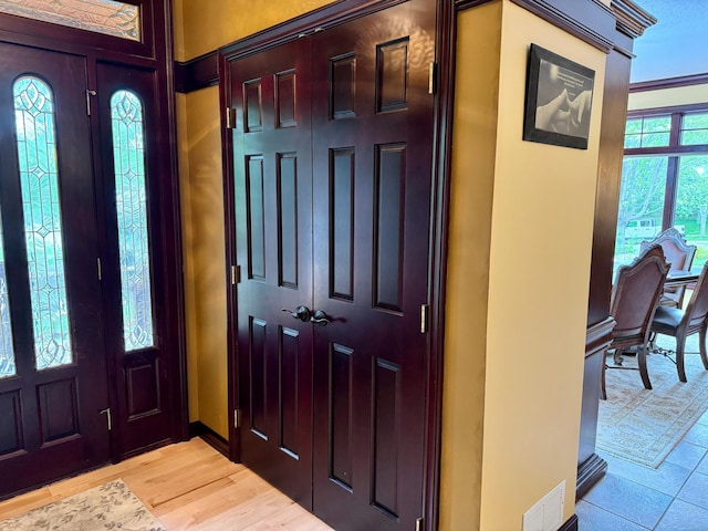 entryway featuring light wood-type flooring